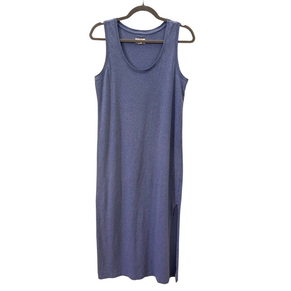 PACT Organic Softspun Tank Midi Dress Blue Size Small - Picture 1 of 7